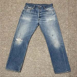 2002 Vintage Levi’s 501 men’s jeans blue 34x30 women’s unisex blue distressed